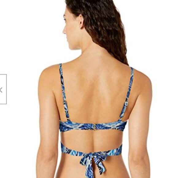 La Blanca Women's Wrap Underwire Push Up Bikini Swimsuit Top, Blue/Oasis… - Picture 3 of 8